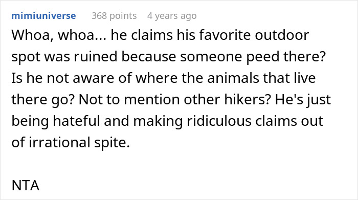 Woman Has A Bathroom Emergency On Hike, Boyfriend&rsquo;s Reaction To It Ends Their Relationship