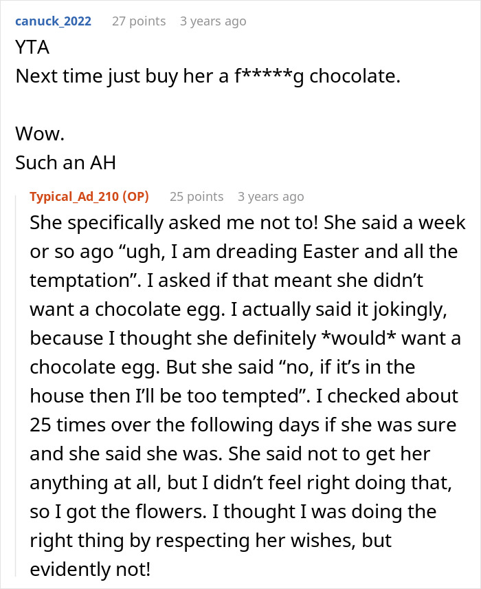 Woman Eats One Easter Egg While Dieting, Humiliated When Husband Tells Children She’s “Fat” Woman Eats One Easter Egg While Dieting, Humiliated When Husband Tells Children She’s “Fat”