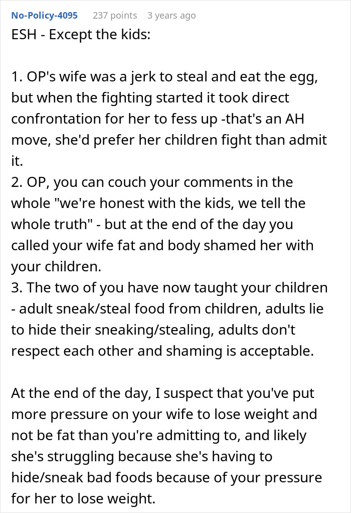 Woman Eats One Easter Egg While Dieting, Humiliated When Husband Tells Children She’s “Fat” Woman Eats One Easter Egg While Dieting, Humiliated When Husband Tells Children She’s “Fat”