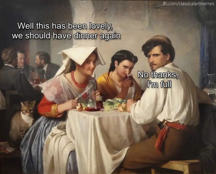 57 Classical Paintings Turned Into Relatable Modern Moments By &ldquo;Classical Art Memes&rdquo;