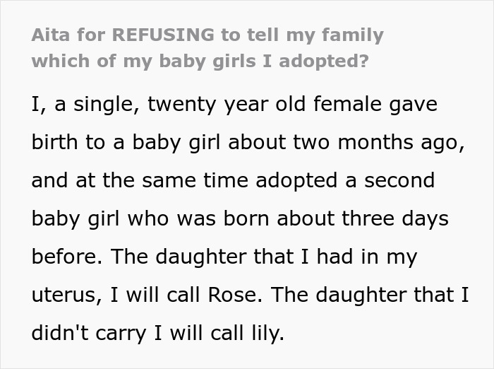Pregnant Woman Adopts Her Friend’s Baby, Refuses To Tell Fam Who’s Her Bio Kid And Who’s Not