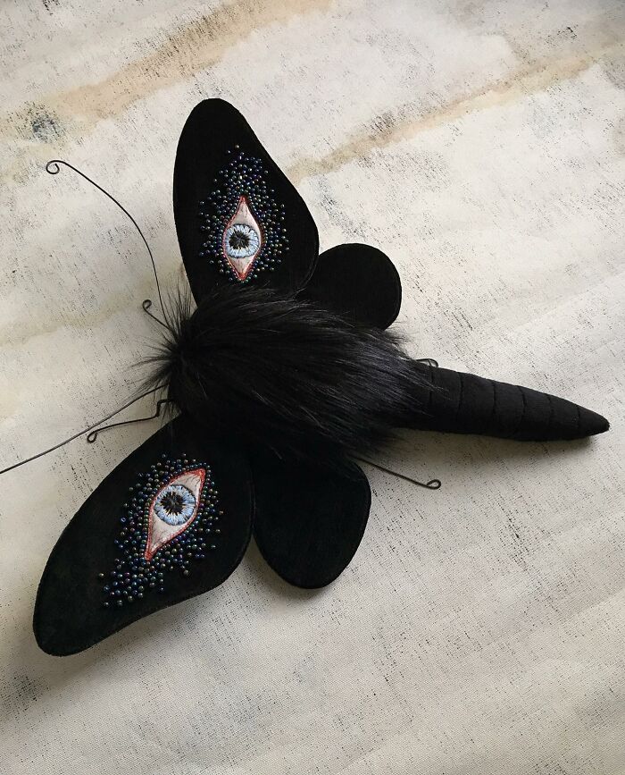 This Artist Turns Vintage Fabrics Into Enchanting Moth Sculptures (34 Pics)