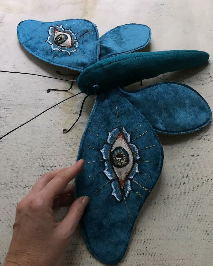 This Artist Turns Vintage Fabrics Into Enchanting Moth Sculptures (34 Pics)