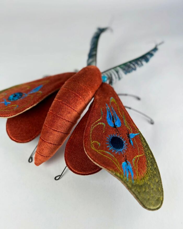 This Artist Turns Vintage Fabrics Into Enchanting Moth Sculptures (34 Pics)