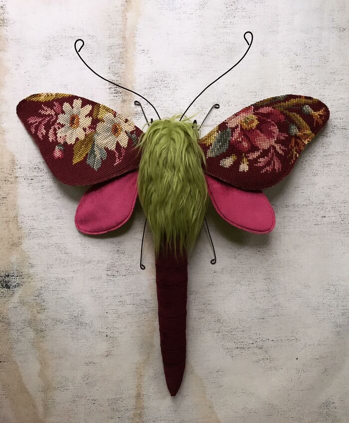 This Artist Turns Vintage Fabrics Into Enchanting Moth Sculptures (34 Pics)