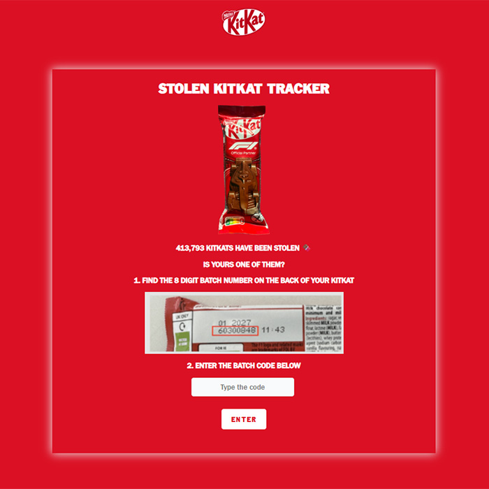 After 12 Tons Of KitKat Were Stolen, Brand Asks For The Public’s Help With Their New “Stolen KitKat Tracker”