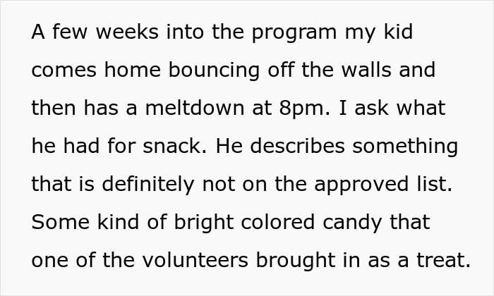 Parent Can Tell Right Away Kid Received Food They Were Not Supposed To, Gets A Volunteer Fired Over It