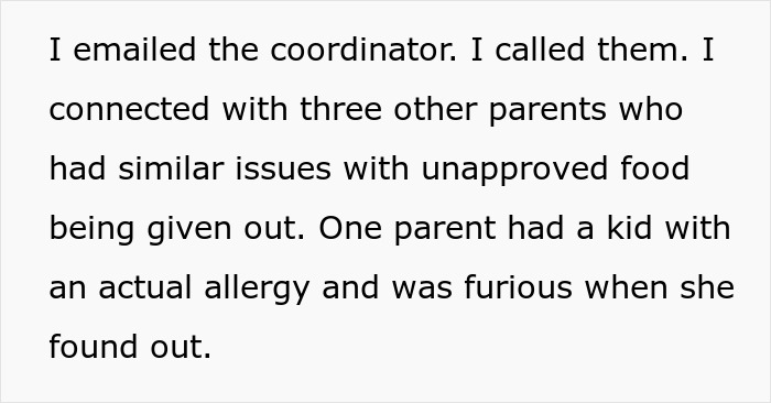 Parent Can Tell Right Away Kid Received Food They Were Not Supposed To, Gets A Volunteer Fired Over It