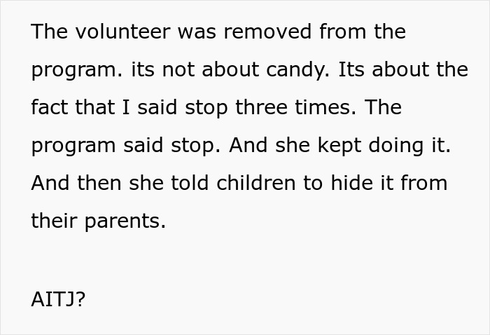 Parent Can Tell Right Away Kid Received Food They Were Not Supposed To, Gets A Volunteer Fired Over It