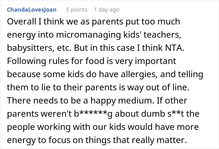 Parent Can Tell Right Away Kid Received Food They Were Not Supposed To, Gets A Volunteer Fired Over It