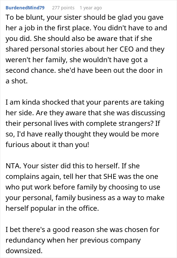 CEO Hires Her Sister After She Got &ldquo;Downsized&rdquo;, Finds Out The Real Reason She Lost Her Job The Hard Way