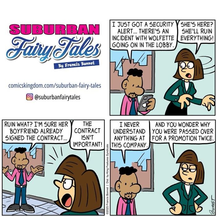 30 Funny Comics From ‘Suburban Fairy Tales’ That Put Classic Characters In Awkward Modern Situations