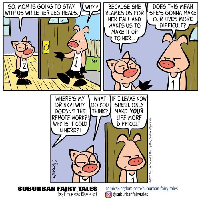 30 Funny Comics From ‘Suburban Fairy Tales’ That Put Classic Characters In Awkward Modern Situations