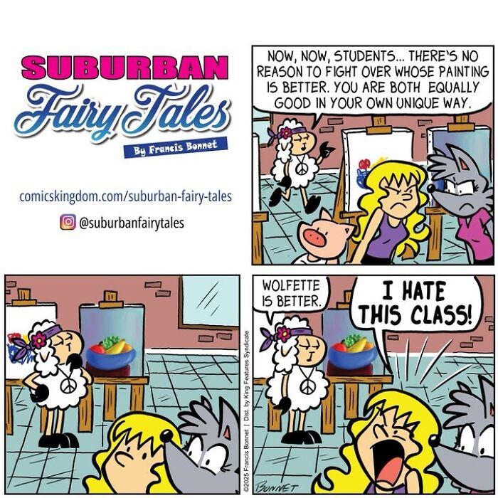 30 Funny Comics From ‘Suburban Fairy Tales’ That Put Classic Characters In Awkward Modern Situations