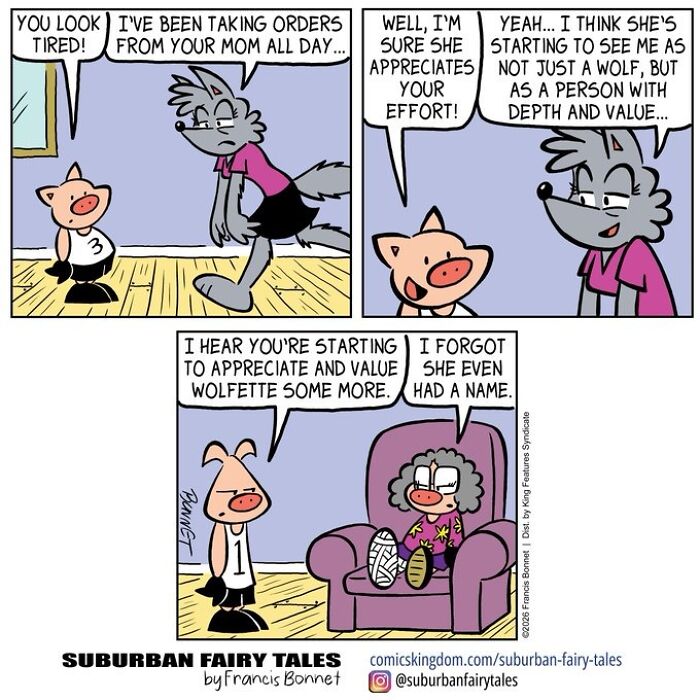 30 Funny Comics From ‘Suburban Fairy Tales’ That Put Classic Characters In Awkward Modern Situations