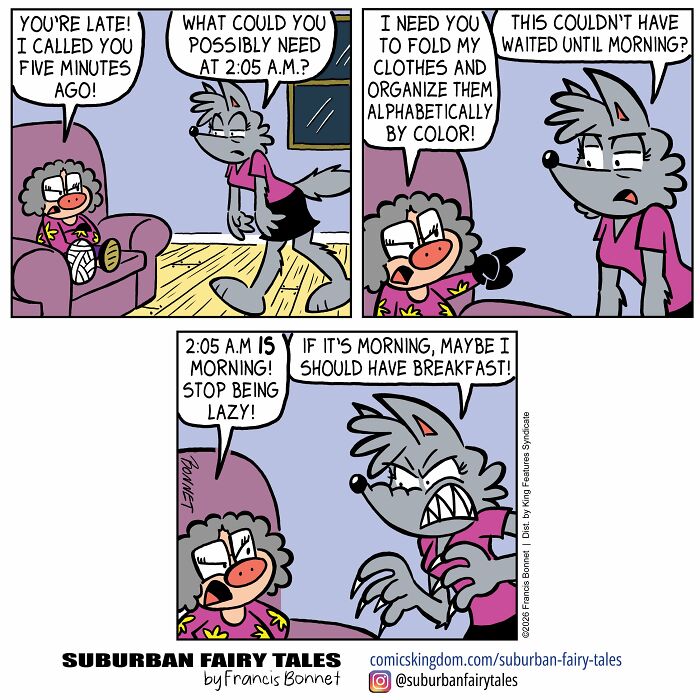 30 Funny Comics From ‘Suburban Fairy Tales’ That Put Classic Characters In Awkward Modern Situations