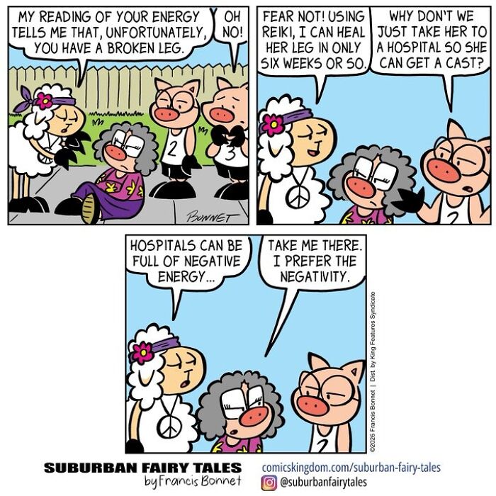 30 Funny Comics From ‘Suburban Fairy Tales’ That Put Classic Characters In Awkward Modern Situations