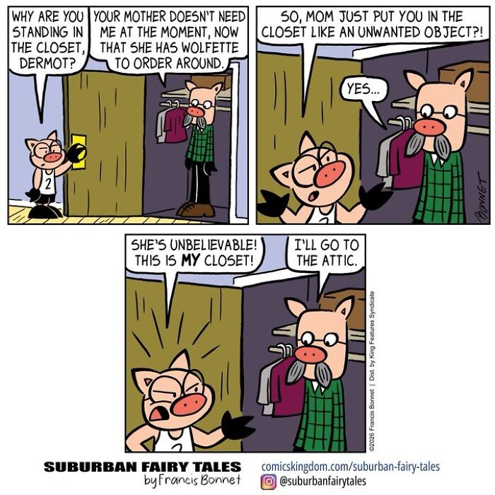 30 Funny Comics From ‘Suburban Fairy Tales’ That Put Classic Characters In Awkward Modern Situations