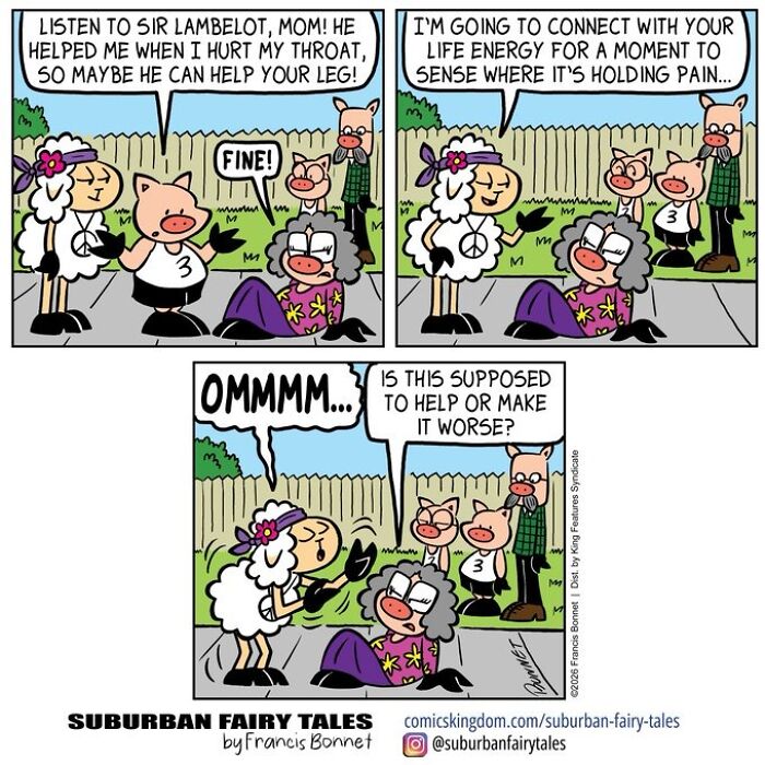 30 Funny Comics From ‘Suburban Fairy Tales’ That Put Classic Characters In Awkward Modern Situations