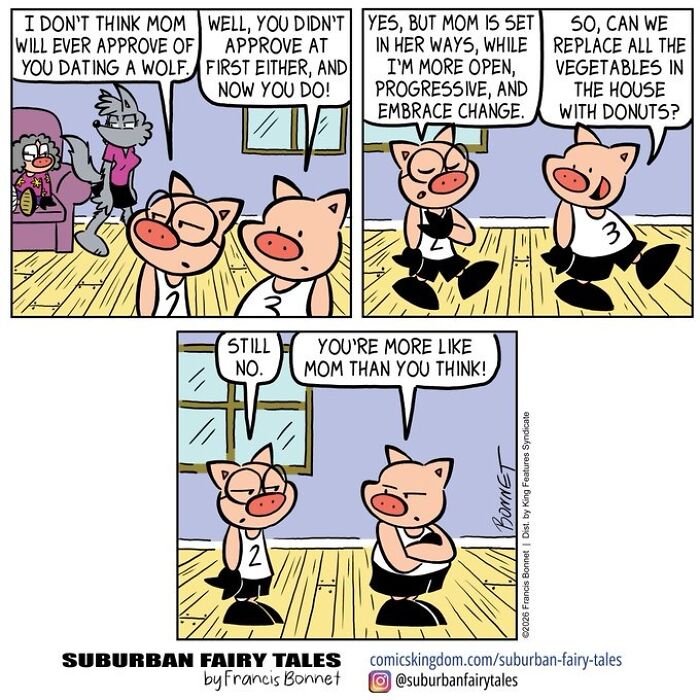 30 Funny Comics From ‘Suburban Fairy Tales’ That Put Classic Characters In Awkward Modern Situations