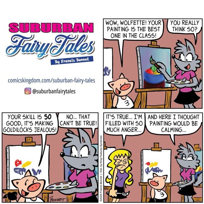 30 Funny Comics From ‘Suburban Fairy Tales’ That Put Classic Characters In Awkward Modern Situations