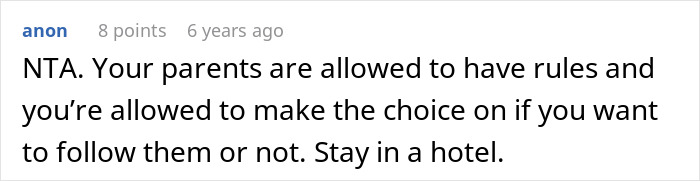 Woman Refuses To Stay With Parents After They Ban Her From Sharing A Room With Her Partner