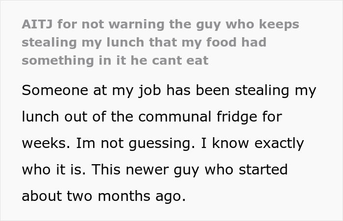 Office Food Thief Makes Coworker Miserable By Stealing Their Food, Faces Karma One Fine Day