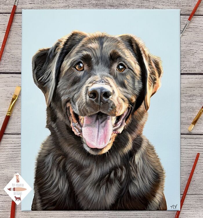 This Artist Paints Incredibly Detailed Pet Portraits That Owners Can Treasure Forever (33 Pics)
