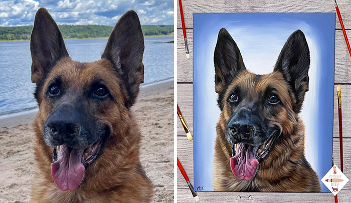 This Artist Paints Incredibly Detailed Pet Portraits That Owners Can Treasure Forever (33 Pics)