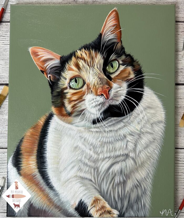 This Artist Paints Incredibly Detailed Pet Portraits That Owners Can Treasure Forever (33 Pics)