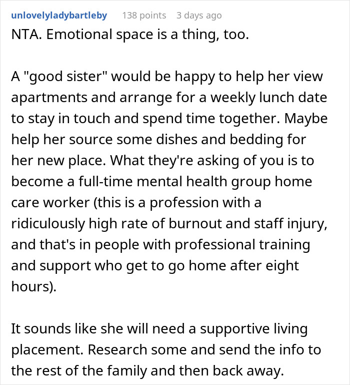 Lady Finally Builds A Happy Life For Herself, Then Family Demands She Take In Her Schizophrenic Sister