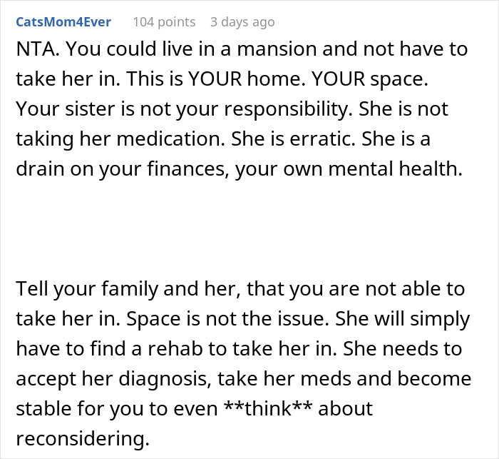 Lady Finally Builds A Happy Life For Herself, Then Family Demands She Take In Her Schizophrenic Sister