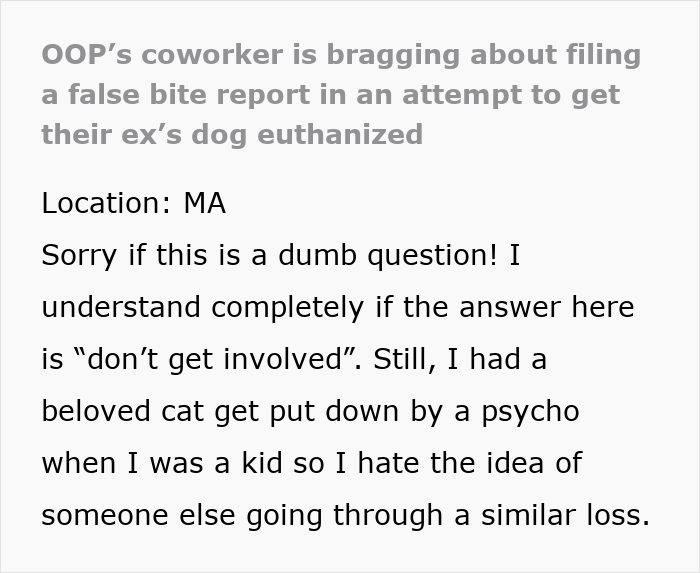 Cheater Lady Boasts About Using Ex’s Dog To Get Revenge, Animal-Lover Coworker Says Not So Fast