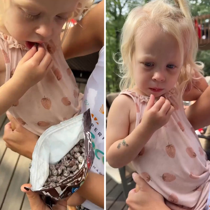 Mom’s Hack For Removing Red 40 From M&Ms Hilariously Roasted After Viewers Spot Daughter’s Reaction