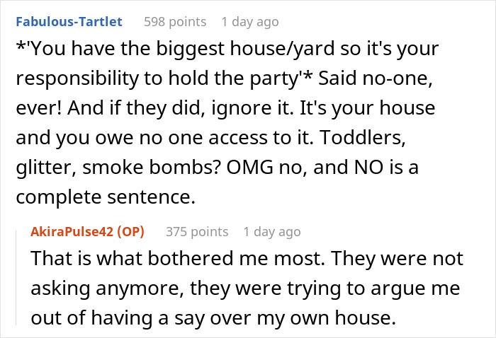 Woman Accused Of Ruining SIL&rsquo;s Pregnancy Experience By Refusing To Let Her Host A Party In Her New House