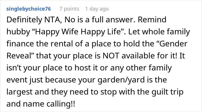Woman Accused Of Ruining SIL&rsquo;s Pregnancy Experience By Refusing To Let Her Host A Party In Her New House