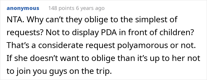 Polyamorous Sis Insists On Open Affection With Both Partners, Upset As Fam Pushes Back For The Kids