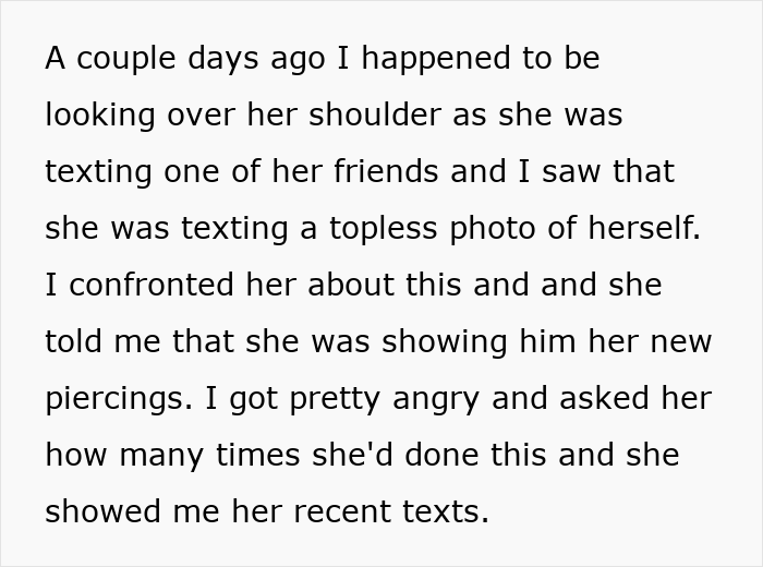 GF Shows Off Piercings With Topless Pics To 11 Friends, BF Loses It When He Sees 5 Guys On Her List