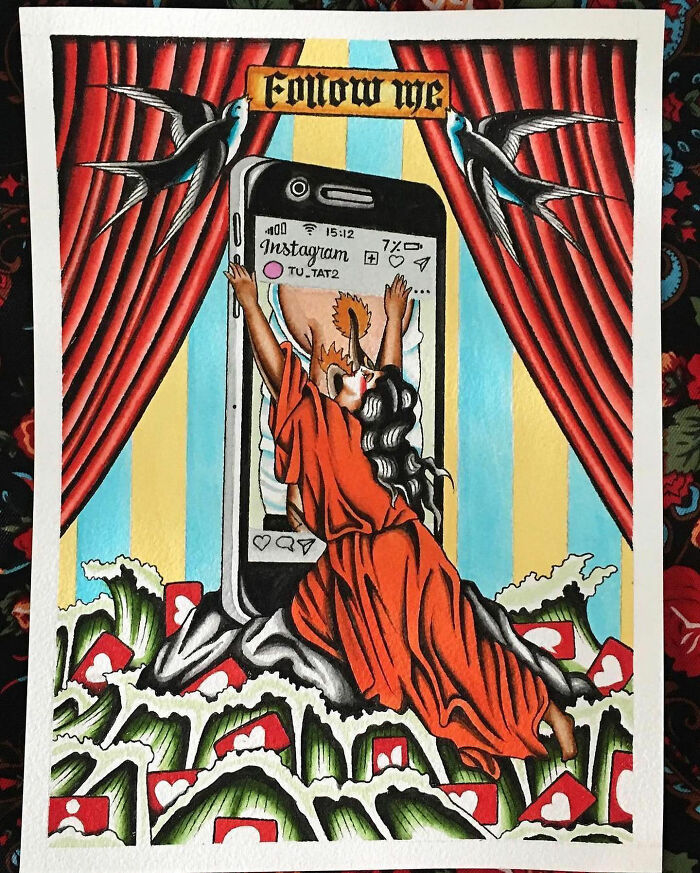 This Page Shared 62 Paintings By Tattoo Artists That Prove Their Talent Goes Far Beyond Skin