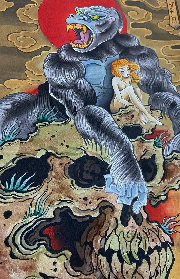 This Page Shared 62 Paintings By Tattoo Artists That Prove Their Talent Goes Far Beyond Skin