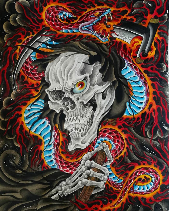 This Page Shared 62 Paintings By Tattoo Artists That Prove Their Talent Goes Far Beyond Skin