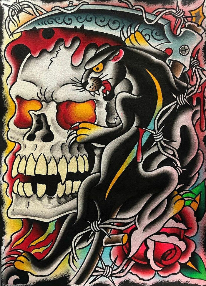 This Page Shared 62 Paintings By Tattoo Artists That Prove Their Talent Goes Far Beyond Skin