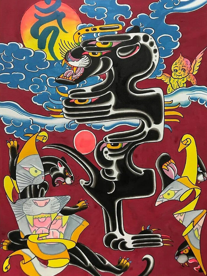 This Page Shared 62 Paintings By Tattoo Artists That Prove Their Talent Goes Far Beyond Skin