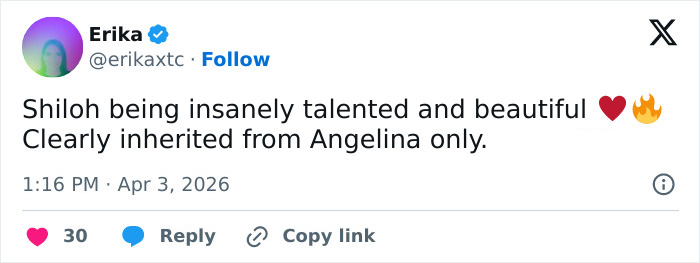 Shiloh Jolie Features In First Music Video, Fans Point Out She’s Her Mom’s Twin