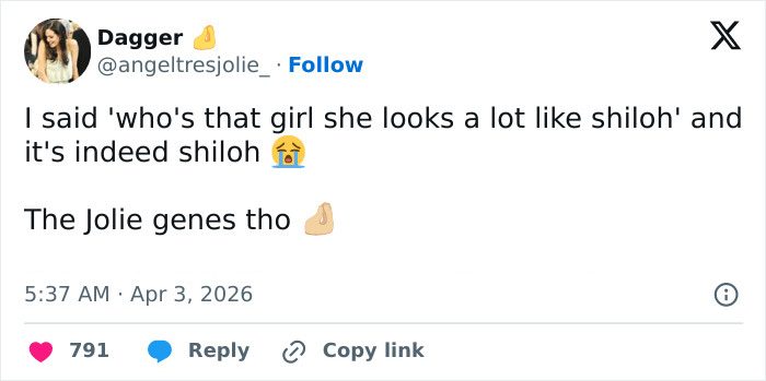 Shiloh Jolie Features In First Music Video, Fans Point Out She’s Her Mom’s Twin