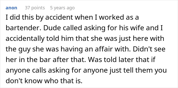 Employee Accidentally Reveals To A Customer&rsquo;s Wife That He Has A Mistress, Chaos Ensues