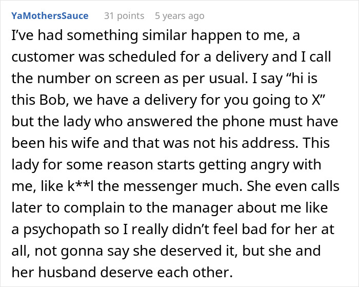 Employee Accidentally Reveals To A Customer&rsquo;s Wife That He Has A Mistress, Chaos Ensues