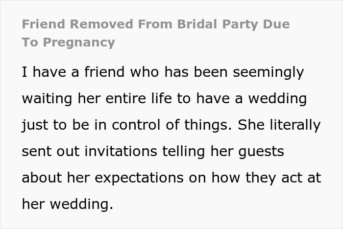 Bride&rsquo;s Obsession With Control Costs Her Two Close Friendships Before The Wedding