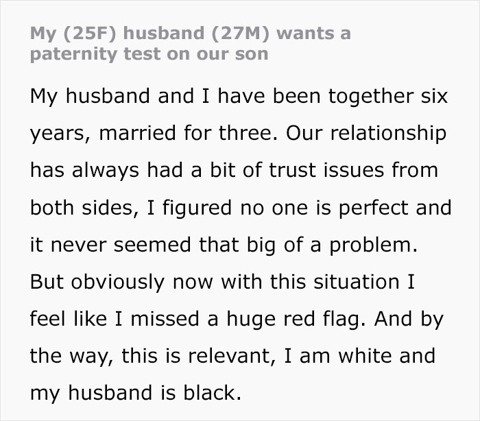 Man Immediately Gets A Secret Paternity Test For Newborn Baby, Then Tests Wife By Asking For One