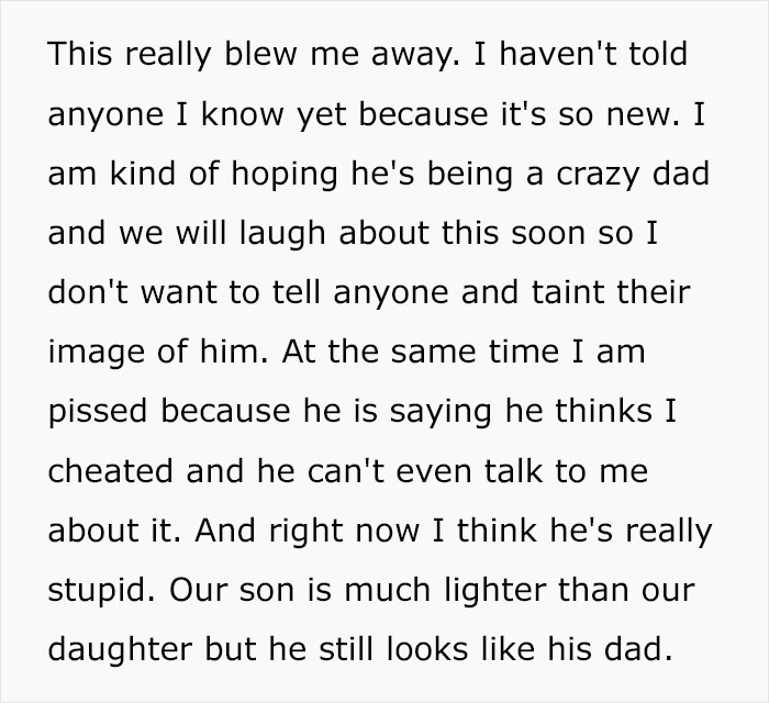 Man Immediately Gets A Secret Paternity Test For Newborn Baby, Then Tests Wife By Asking For One